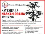 DKB Gelar Sayembara Naskah Drama Banten 2017 DKB Gelar Sayembara Naskah Drama Banten 2017