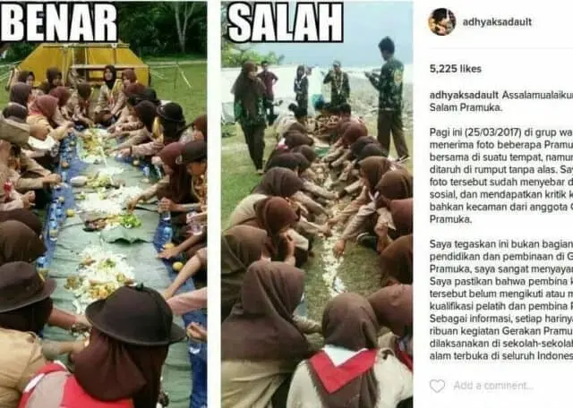 Anggota Pramuka Makan di Atas Tanah di Tangerang Jadi Viral di Media Sosial Anggota Pramuka Makan di Atas Tanah di Tangerang Jadi Viral di Media Sosial