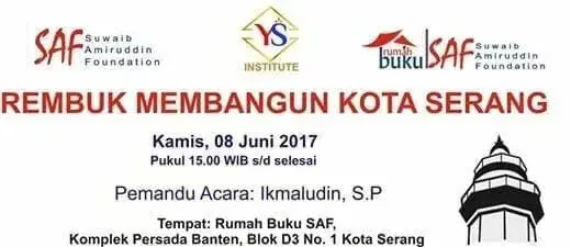 Rumah Buku SAF Gelar Rembuk Membangun Kota Serang Rumah Buku SAF Gelar Rembuk Membangun Kota Serang