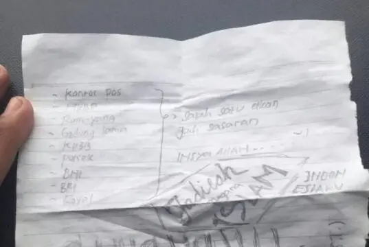 Polisi Buru Penyebar Selebaran Teror di Kota Serang Polisi Buru Penyebar Selebaran Teror di Kota Serang