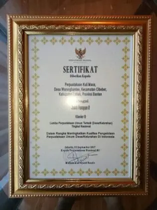 Perpusdes Kuli Maca Masuk 5 Besar Perpustakaan Desa/ Kelurahan Tingkat Nasional