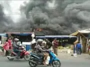 Pasar Kalodran Serang Hangus Terbakar Pasar Kalodran Serang Hangus Terbakar