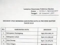 UMP Banten Tahun 2018 Naik, Pengamat: UMP Dinaikan, Ini Bukti Gubernur Banten Peduli Masyarakat Buruh UMP Banten Tahun 2018 Naik, Pengamat: UMP Dinaikan, Ini Bukti Gubernur Banten Peduli Masyarakat Buruh