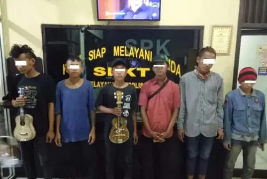 Polsek Karawaci Mengamankan Sembilan Pemuda Diduga Preman yang Meresahkan Masyarakat