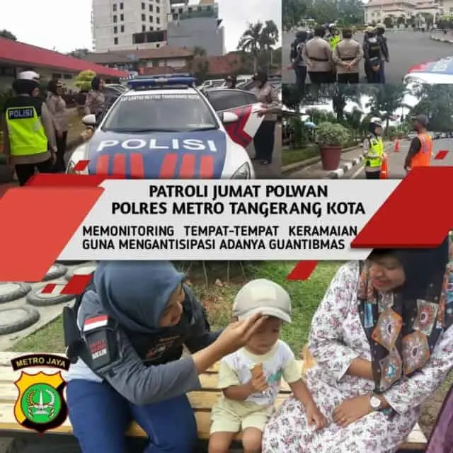 Kaum Pria Shalat Jumat, Polwan Cantik Berpatroli Mengayomi Warga Kota Tangerang Kaum Pria Shalat Jumat, Polwan Cantik Berpatroli Mengayomi Warga Kota Tangerang