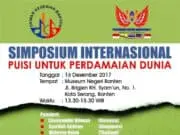 Simposium Internasional Puisi untuk Perdamaian Dunia Simposium Internasional Puisi Untuk Perdamaian Dunia