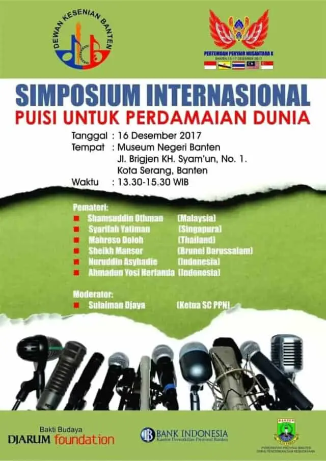 Simposium Internasional Puisi Untuk Perdamaian Dunia Simposium Internasional Puisi Untuk Perdamaian Dunia