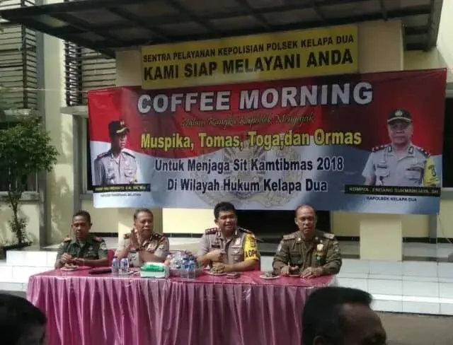 Bersama Kapolres Tangerang Selatan, Polsek Kelapa Dua Gelar Coffee Morning Bersama Kapolres Tangerang Selatan, Polsek Kelapa Dua Gelar Coffee Morning