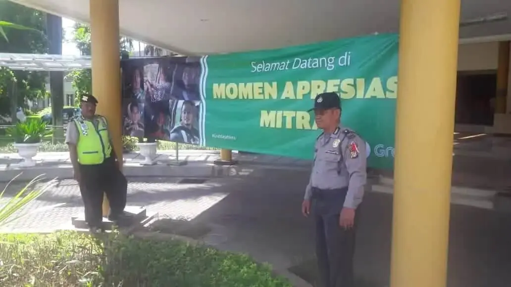 Kapol Sub Sektor Palem Semi Gelar Pengamanan di Gathering Mitra Grab se-Kota Tangerang