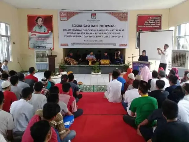 WBP Rutan Rangkasbitung Antusias Ikuti Sosialisasi Pilkada WBP Rutan Rangkasbitung Antusias Ikuti Sosialisasi Pilkada