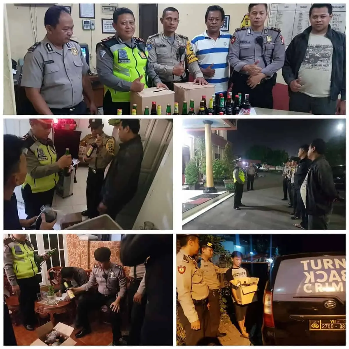 Gelar Oprasi Cipkon, Polsek Neglasari Sita Puluhan Botol Miras