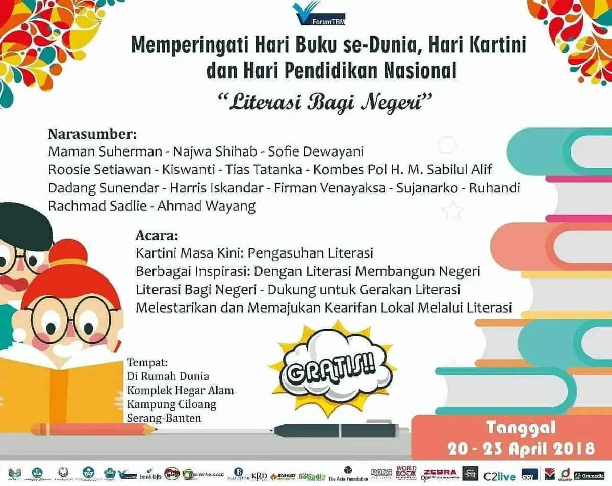 Peringati Hari Kartini dan World Book Day, Forum TBM Gelar Hajat Akbar Pegiat Literasi