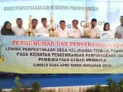 Perpusdes Fathussalam Desa Ciparasi, Wakili Lebak Raih Juara Tiga Lomba Perpustakaan Desa dan Kelurahan Se-Banten Perpusdes Fathussalam Desa Ciparasi, Wakili Lebak Raih Juara Tiga Lomba Perpustakaan Desa dan Kelurahan Se-Banten