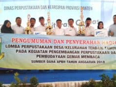 Perpusdes Fathussalam Desa Ciparasi, Wakili Lebak Raih Juara Tiga Lomba Perpustakaan Desa dan Kelurahan Se-Banten Perpusdes Fathussalam Desa Ciparasi, Wakili Lebak Raih Juara Tiga Lomba Perpustakaan Desa dan Kelurahan Se-Banten