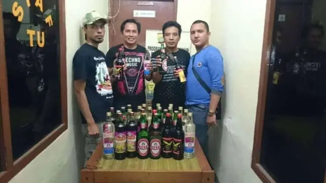 Polsek Batu Ceper Razia Pedagang Miras di Bulan Ramadhan