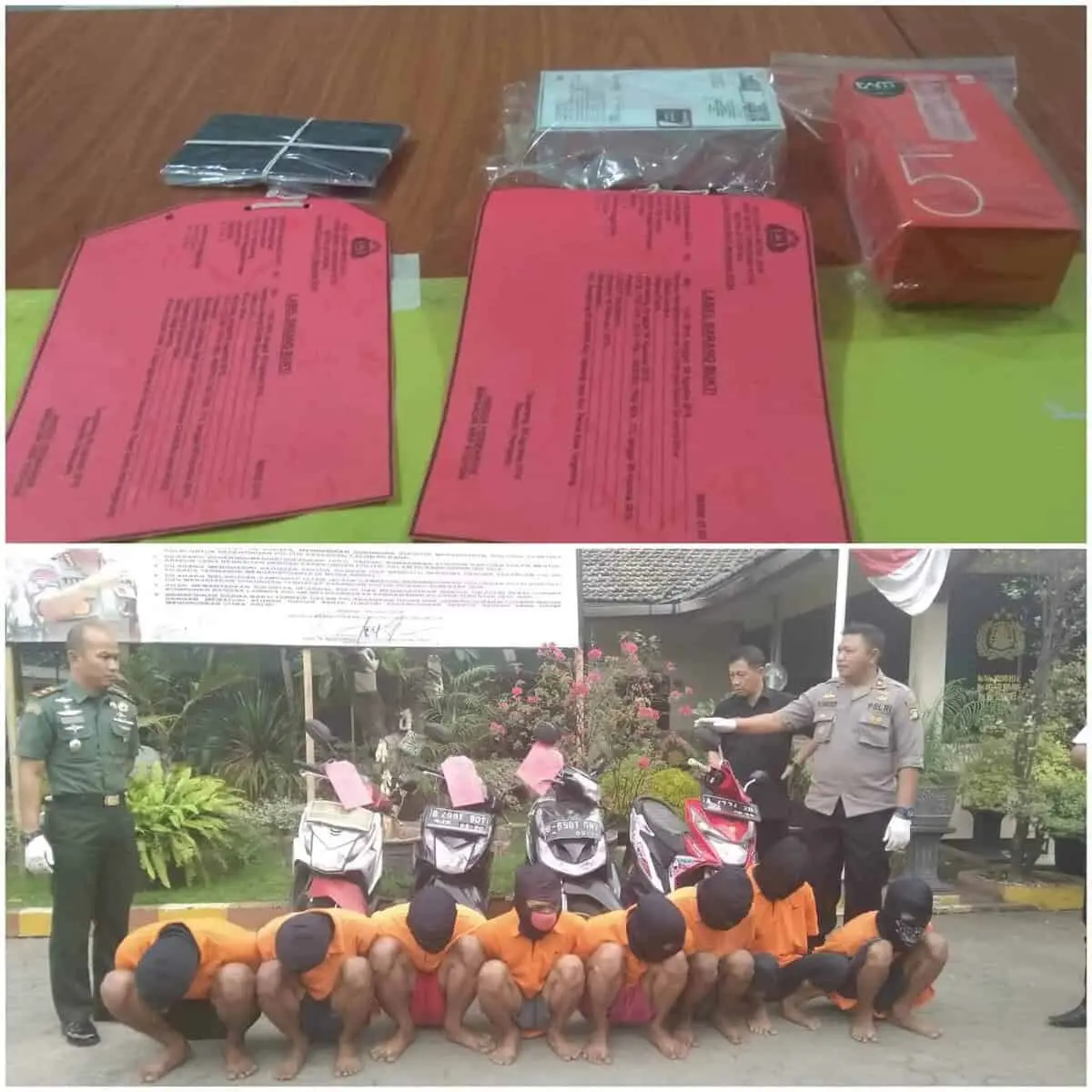 Tim Reskrim Polsek Jatiuwung Ringkus 8 Komplotan Spesialis Penjambret HP