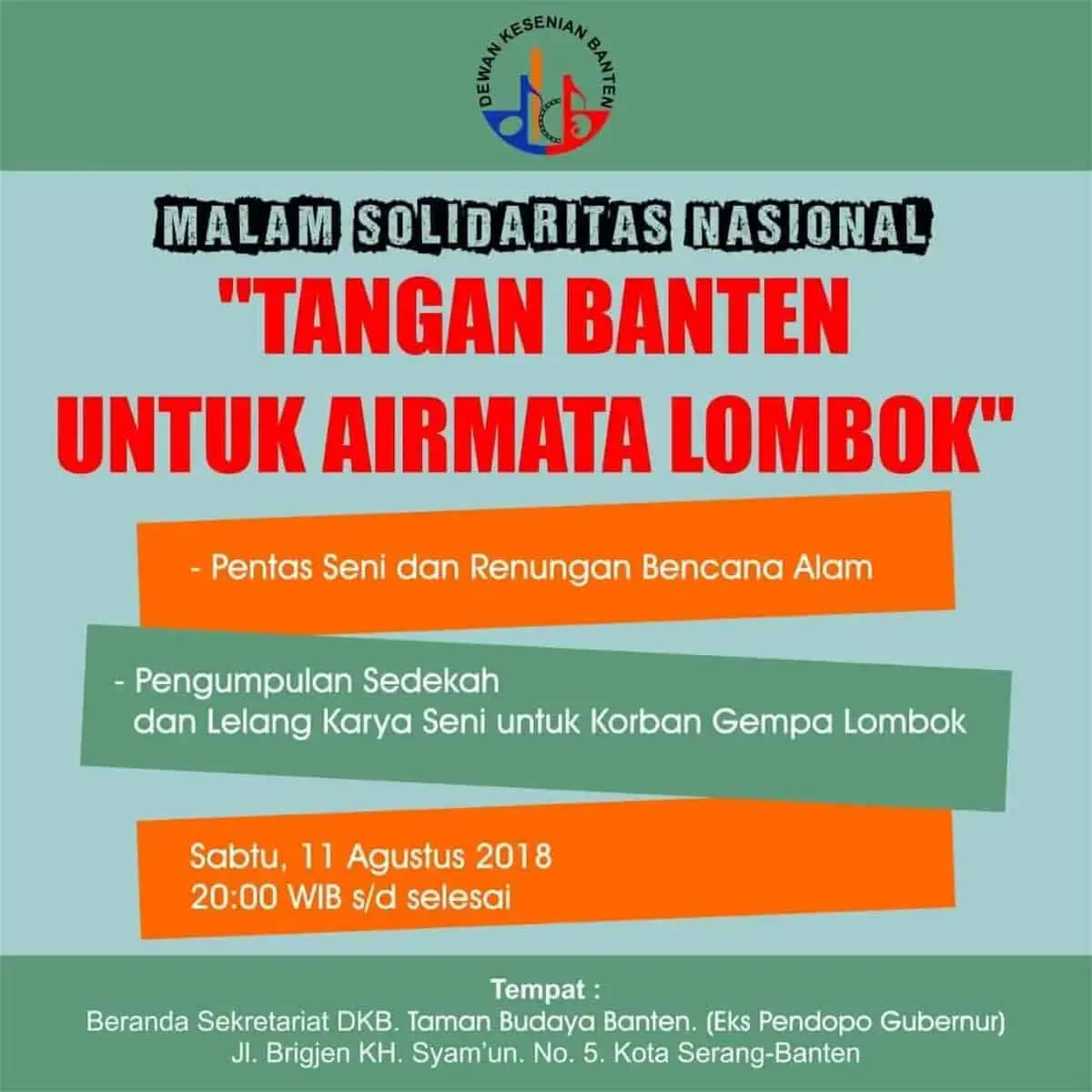 Gempa Lombok, DKB Akan Gelar Malam Solidaritas Nasional Untuk Lombok Gempa Lombok, DKB Akan Gelar Malam Solidaritas Nasional Untuk Lombok