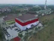 Sambut HUT Kemerdekaan RI ke-73, Sang Saka Merah Putih Menutupi Gedung Mapolres Kota Tangerang