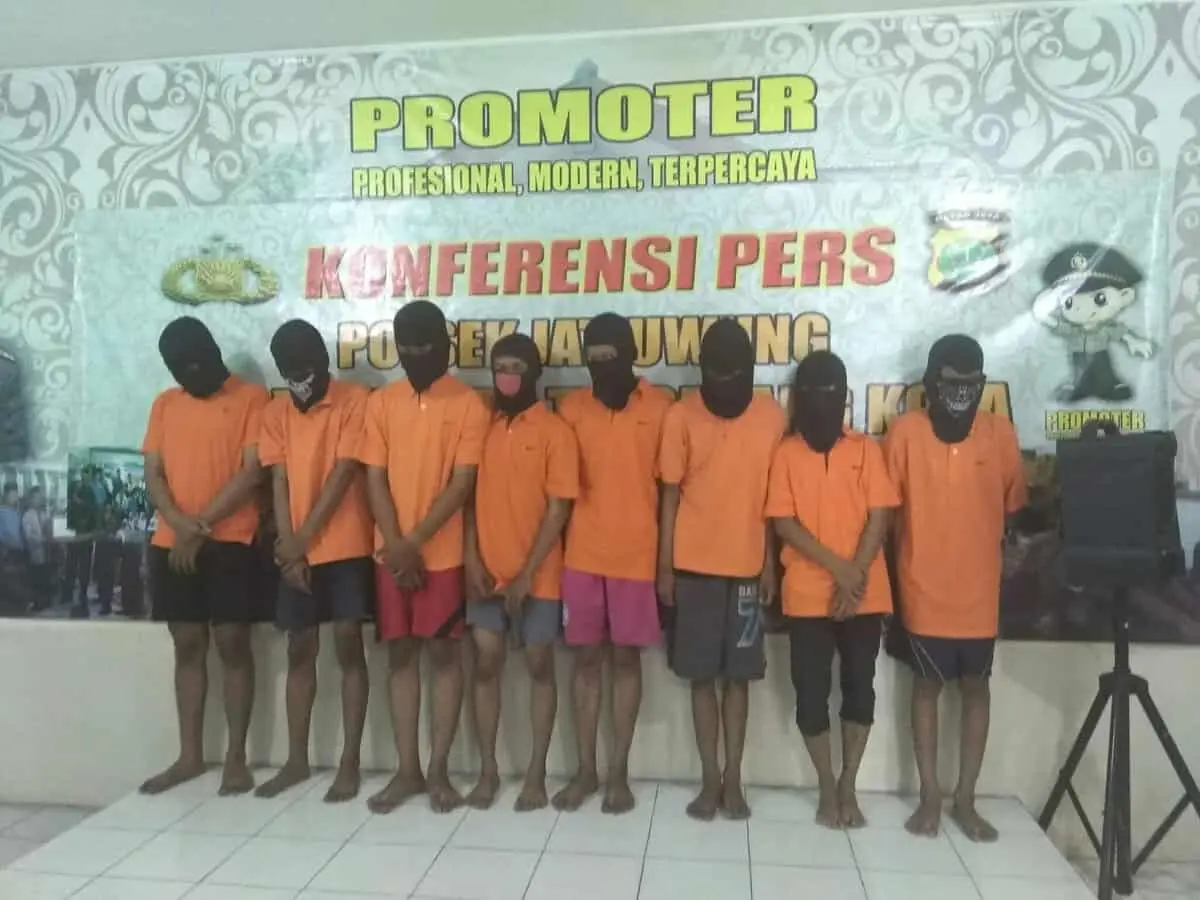 Tim Reskrim Polsek Jatiuwung Ringkus 8 Komplotan Spesialis Penjambret HP