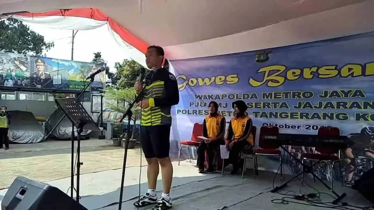 Gowes Bersama Wakapolda Metro Jaya, Hilangkan Penat dan Stres
