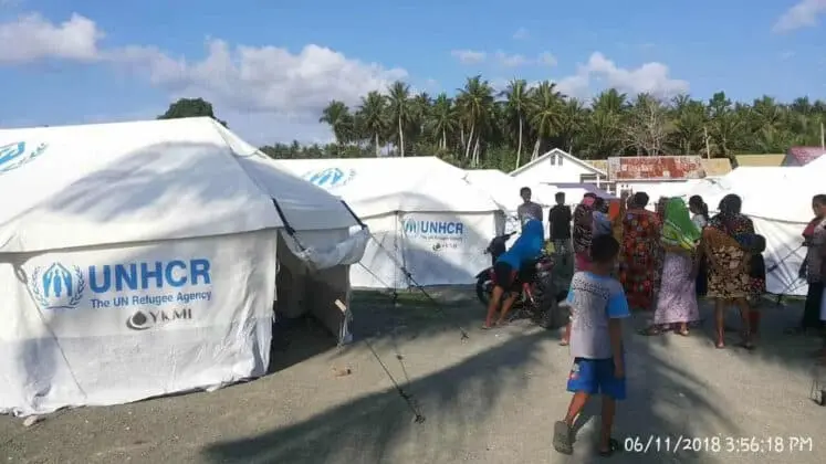 YKMI & UNHCR Mendirikan 705 Tenda Untuk Korban Gempa di Sulawesi Tengah