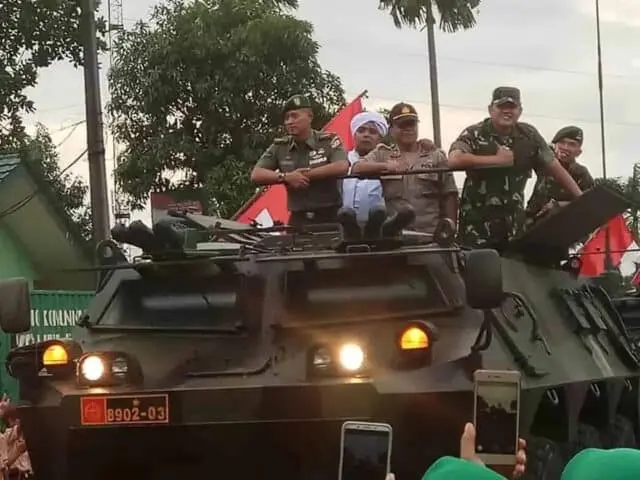 Danrem dan Danyon Ajak Wakapolsek Jatiuwung Jajal Panser Anoa