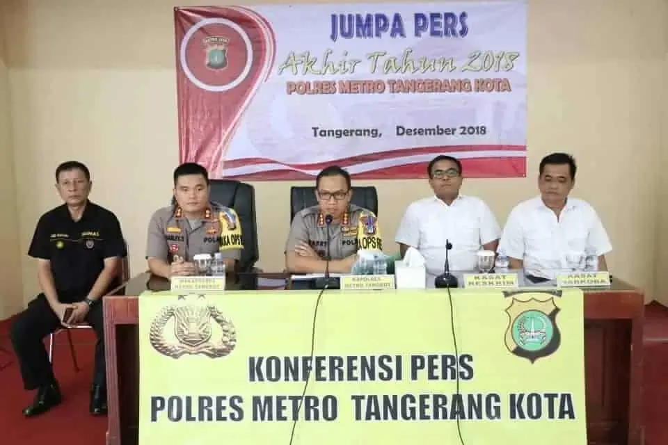 Catatan Akhir Tahun 2018: Kejahatan di Kota Tangerang Mengalami Penurunan