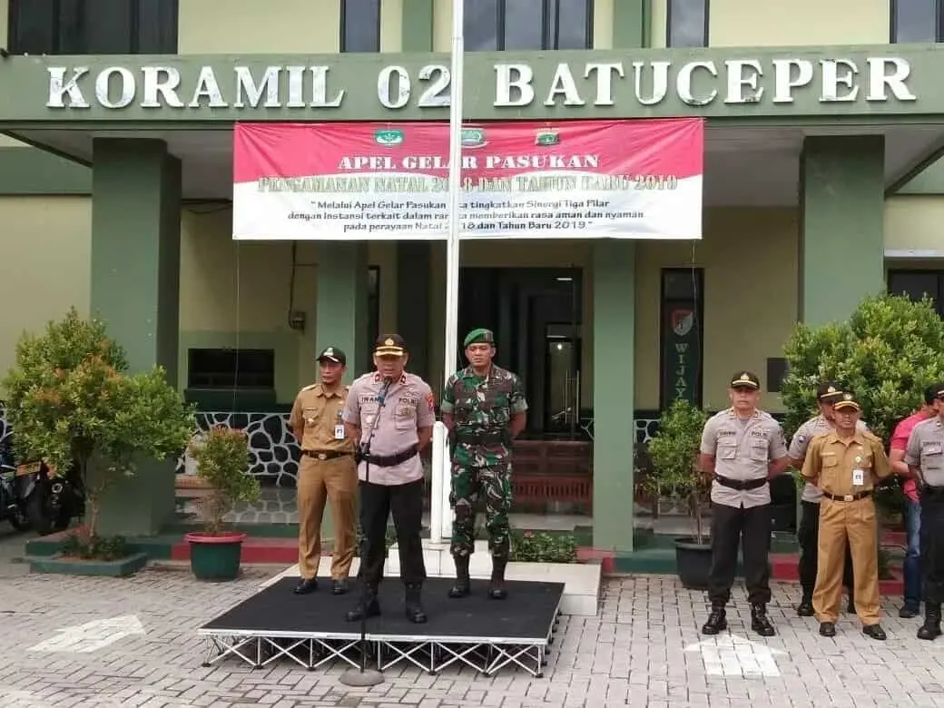 Jelang 2019, Tiga Pilar Batuceper Gelar Apel Pengamanan