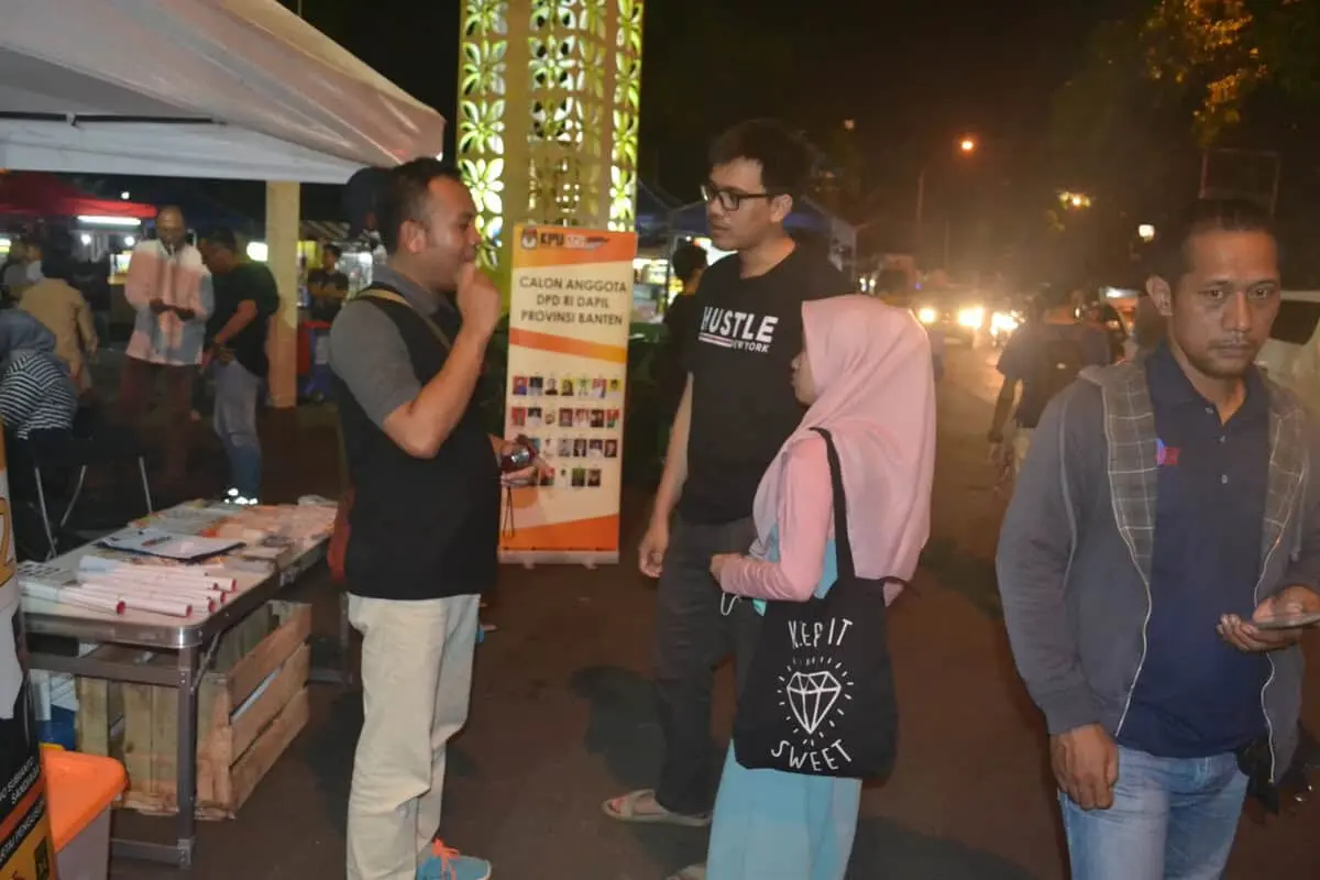 Sosialisasi KPU Banten di Culinary Night, Pengunjung Minta Formulir A5