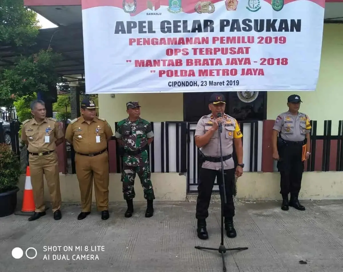Jelang Pemilu, Polsek Cipondoh Gelar Apel Pasukan Jelang Pemilu, Polsek Cipondoh Gelar Apel Pasukan