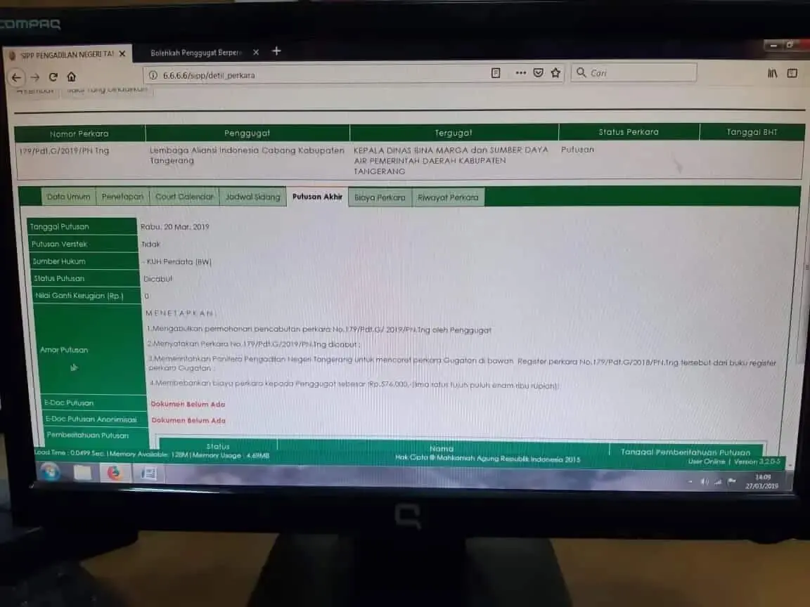 Tak Lengkap Administrasi, Gugatan LAI Terkait Portal Jalan Sungai Turi Kandas