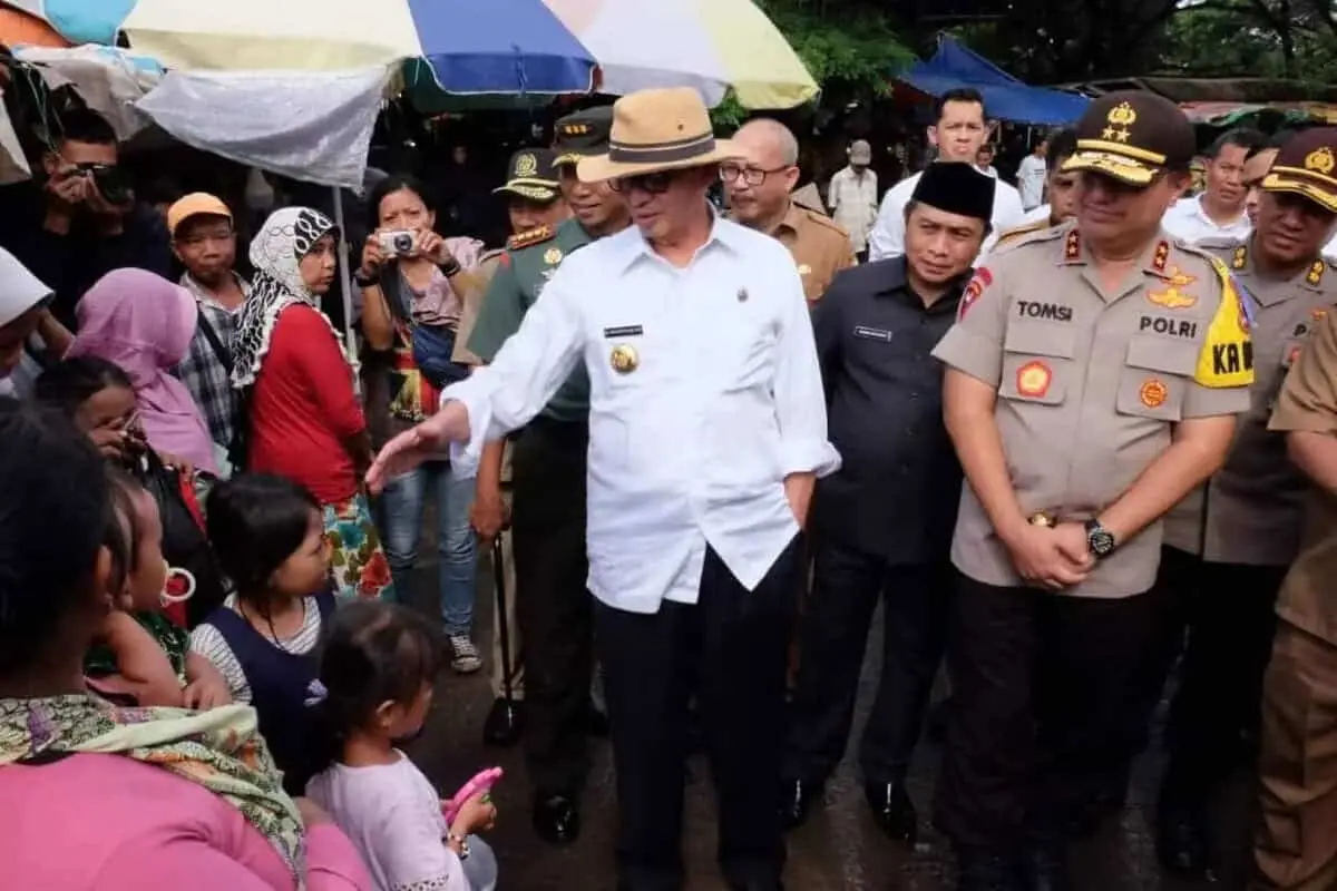 Sidak Pasar Rau, Wahidin Halim Harga Bahan Pangan Relatif Stabil
