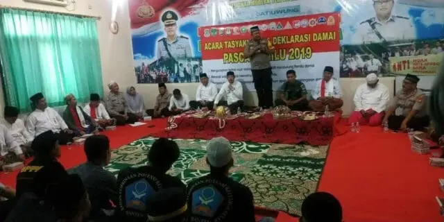 Pemilu Aman, Polsek Jatiuwung Gelar Tasyakuran dan Deklarasi Damai