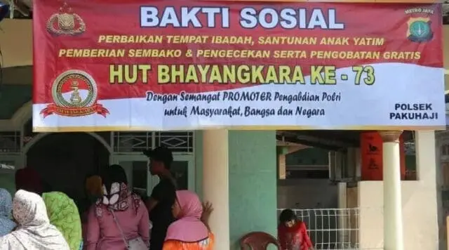 Baksos Polsek Pakuhaji Rangkaian Peringatan HUT Bhayangkara ke-73 Baksos Polsek Pakuhaji Rangkaian Peringatan HUT Bhayangkara ke-73