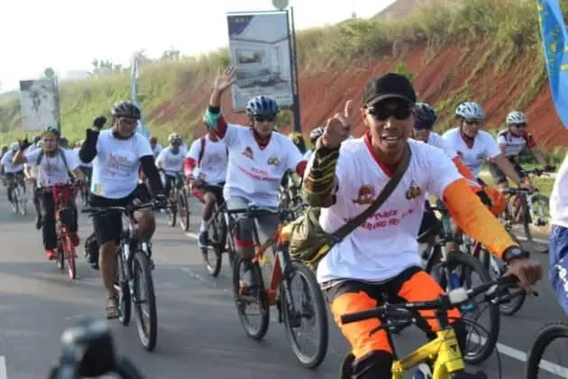 Gelar Sepeda Santai, Polres Tangsel Meriahkan Hut Bhayangkara Ke 73