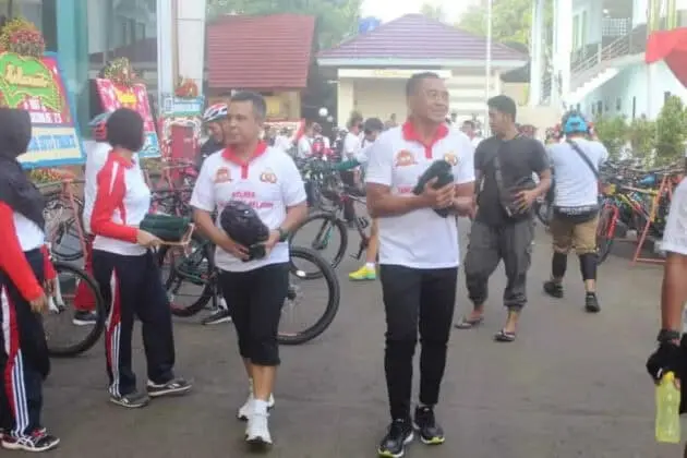 Gelar Sepeda Santai, Polres Tangsel Meriahkan Hut Bhayangkara Ke 73