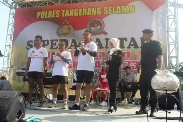 Gelar Sepeda Santai, Polres Tangsel Meriahkan Hut Bhayangkara Ke 73