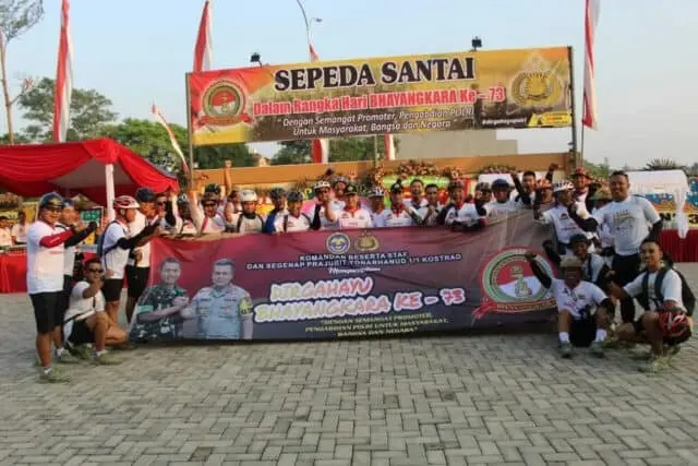 Gelar Sepeda Santai, Polres Tangsel Meriahkan Hut Bhayangkara Ke 73