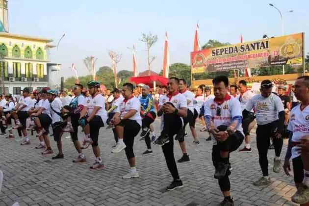 Gelar Sepeda Santai, Polres Tangsel Meriahkan Hut Bhayangkara Ke 73