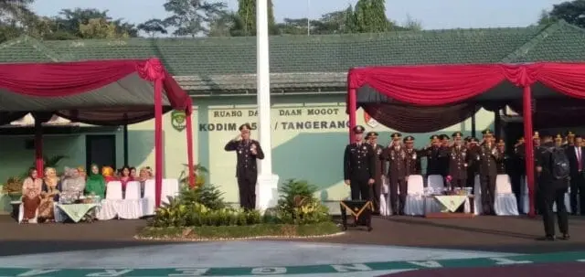 Sinergitas TNI-Polri, Apel HUT Polri ke-73 di Kodim 0506/TGR Sinergitas TNI-Polri, Apel HUT Polri ke-73 di Kodim 0506/TGR