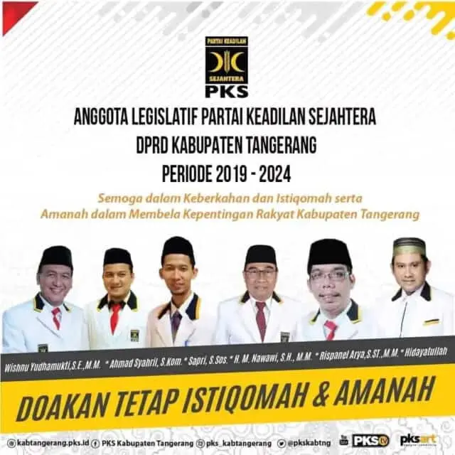 Resmi Dilantik, Ini Enam Anggota DPRD Kabupaten Tangerang dari PKS