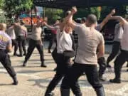 Personil Polsek Jatiuwung Latihan Beladiri Antisipasi Ancaman Tugas Personil Polsek Jatiuwung Latihan Beladiri Antisipasi Ancaman Tugas