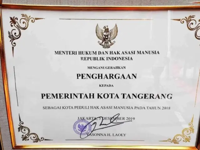 Hari HAM Sedunia, Kota Tangerang Raih Predikat Kota Peduli HAM Hari HAM Sedunia, Kota Tangerang Raih Predikat Kota Peduli HAM