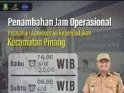 Rabu, Kecamatan Pinang Layani Masyarakat Hingga Jam 10 Malam