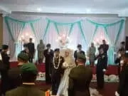 Pelepasan Masa Lajang Ala Korps Sangkur Anggota Yonif Mekanis 203/Arya Kemuning Pelepasan Masa Lajang Ala Korps Sangkur Anggota Yonif Mekanis 203/Arya Kemuning