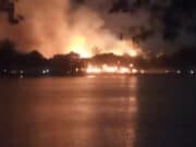 Warung Tepian Danau Situ Bulakan Terbakar Warung Tepian Danau Situ Bulakan Terbakar