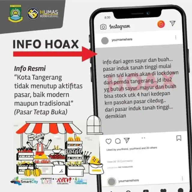 Hoax! Pasar Induk Tanah Tinggi Kota Tangerang Tutup Hoax! Pasar Induk Tanah Tinggi Kota Tangerang Tutup