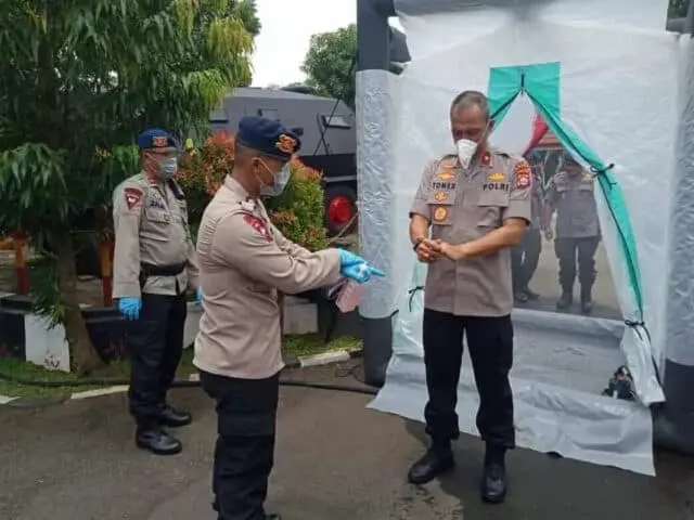 Karna Covid-19, Polda Banten Perketat Pemeriksaan Karna Covid-19, Polda Banten Perketat Pemeriksaan