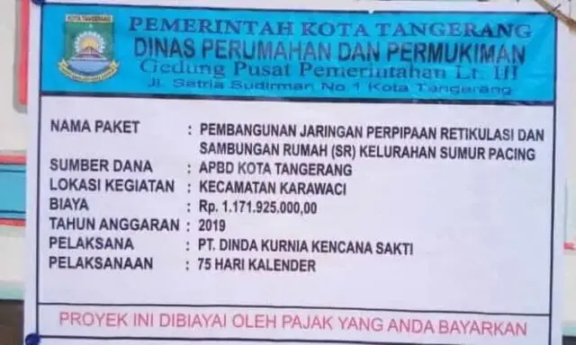 Soal Pipa Retikulasi SR Jebol di Karawaci, Dewan: Blacklist! Soal Pipa Retikulasi SR Jebol di Karawaci, Dewan: Blacklist!