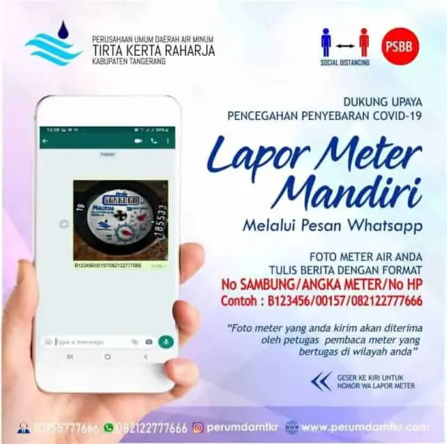 Lapor Meter Air Perumdam TKR Lewat WhatsApp, Begini Caranya Lapor Meter Air Perumdam TKR Lewat WhatsApp, Begini Caranya